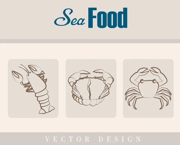 Fruits de mer — Image vectorielle