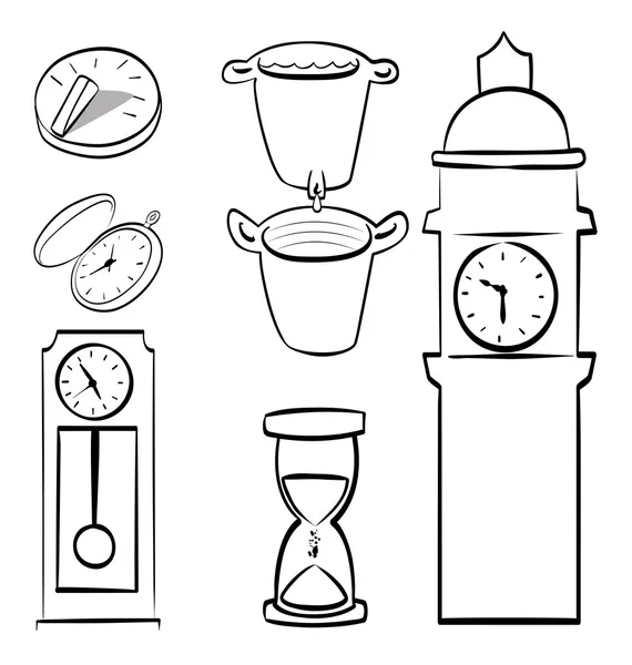 Iconos de tiempo — Archivo Imágenes Vectoriales