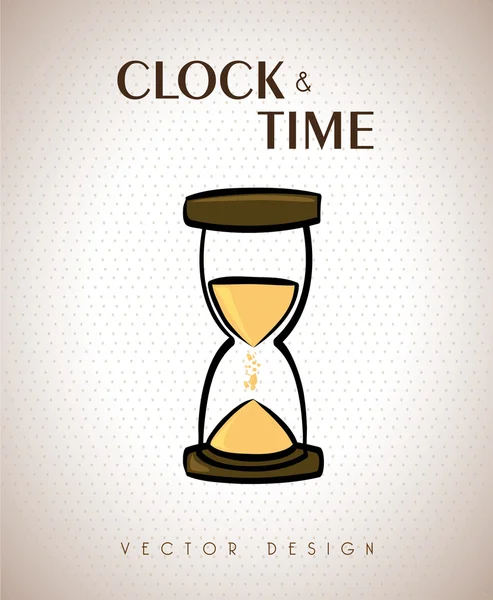 Klok en tijd design — Stockvector