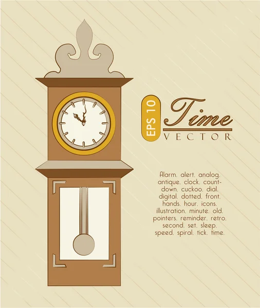 Horloge et conception de l'heure — Image vectorielle