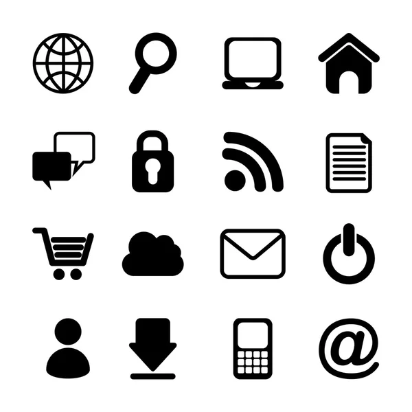 Iconen op internet — Stockvector