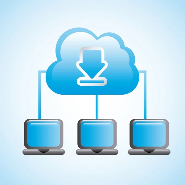 Cloud computing — Stock Vector