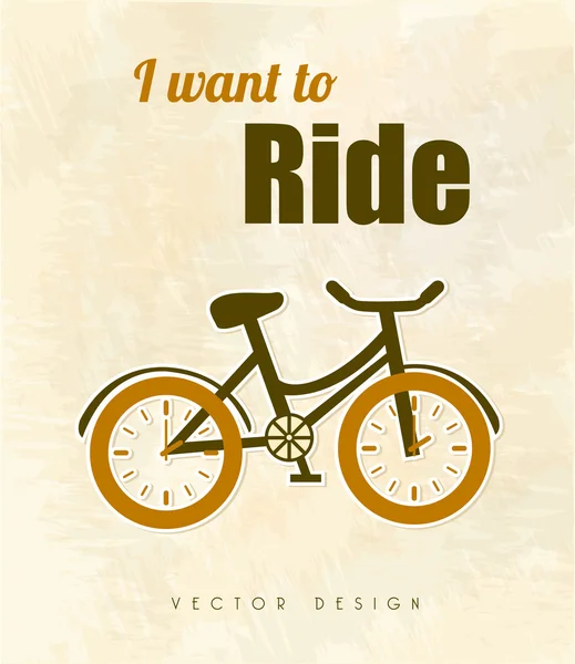 I want to ride — Stock Vector