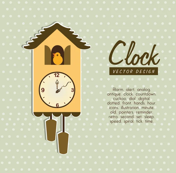 Reloj de diseño — Vector de stock