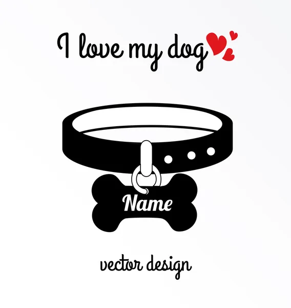 J'aime mon chien. — Image vectorielle