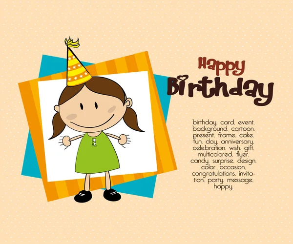 Birthday girl — Stock Vector