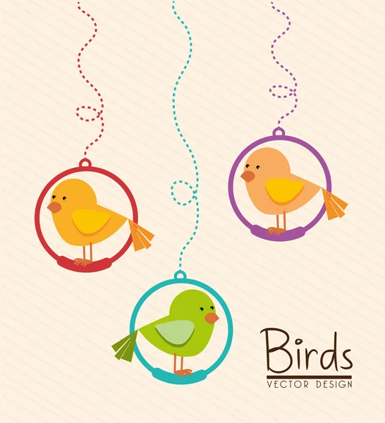 Icônes d'oiseaux — Image vectorielle
