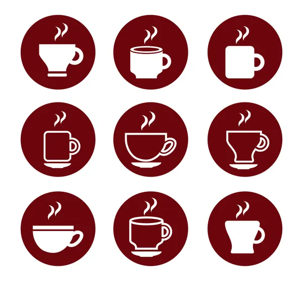 Ícones de café — Vetor de Stock