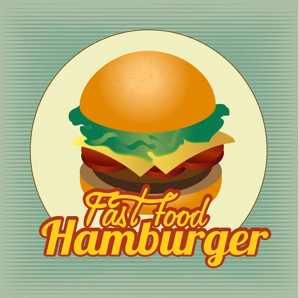 Label burger — Stock Vector