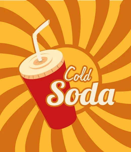 Cold soda — Stock Vector