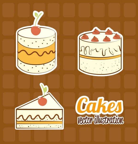 Torte — Vettoriale Stock