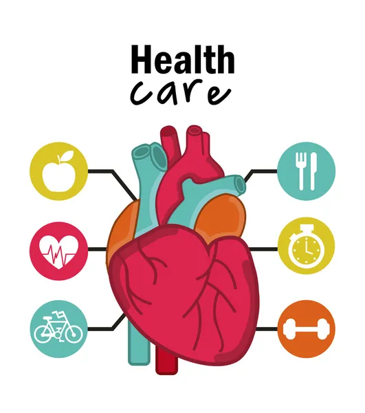 Infográficos do projeto de cardiologia — Vetor de Stock