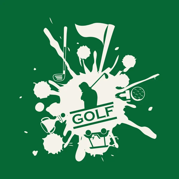 Diseño de golf — Vector de stock