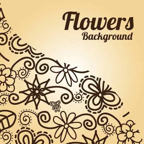 Ontwerp met bloemen — Stockvector