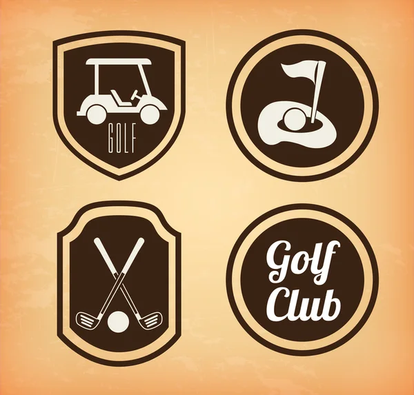 Golf ikoner — Stock vektor