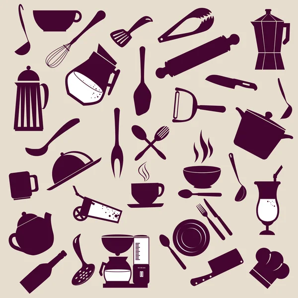 Kitchen icons — Stock Vector