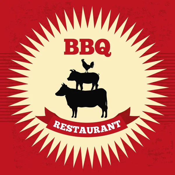 Barbecue design — Vettoriale Stock