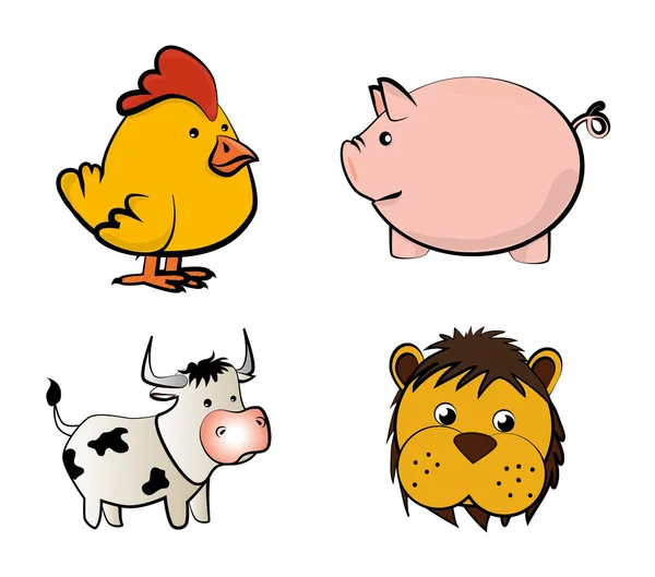 Animales de granja — Vector de stock