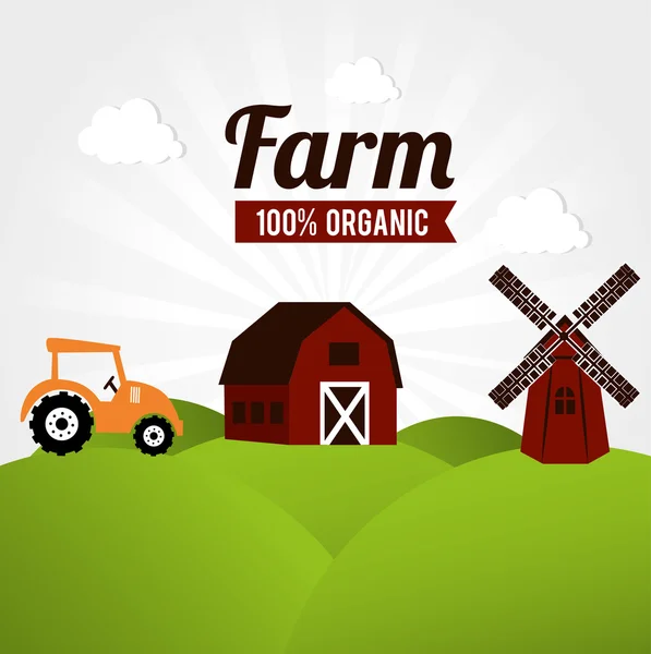 Fresh farm label — Stock Vector