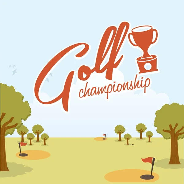 Diseño de golf — Vector de stock