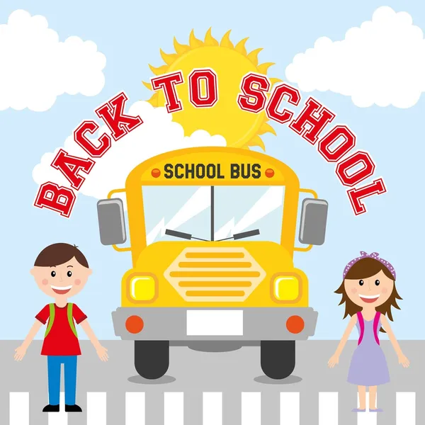 Back to school bus — Stock Vector