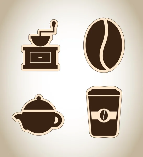 Koffie pictogrammen — Stockvector