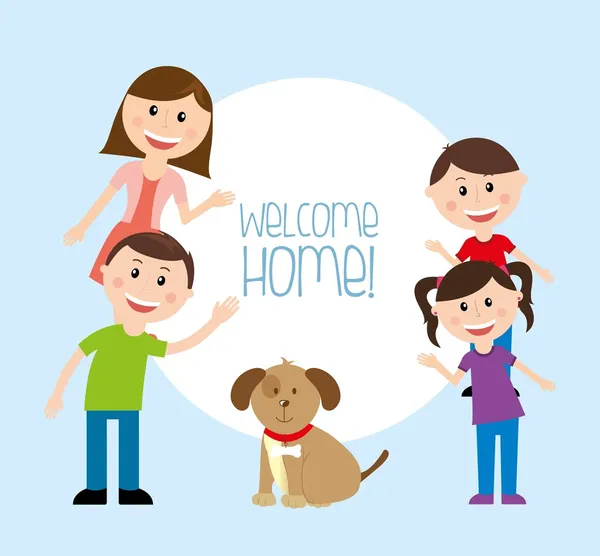 Bienvenue à la maison — Image vectorielle