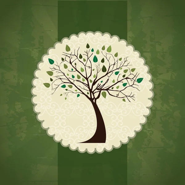 Träd naturliga — Stock vektor