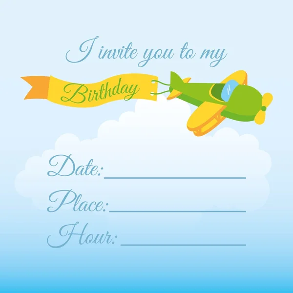 Приглашение день рождения — стоковый вектор