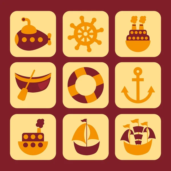Toys icons — Stock Vector