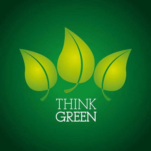 Penser design vert — Image vectorielle