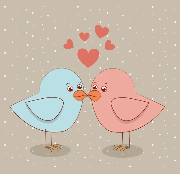 Les oiseaux d'amour — Image vectorielle