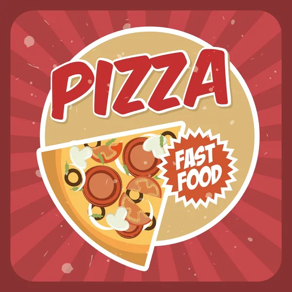 Pizza — Stockvector