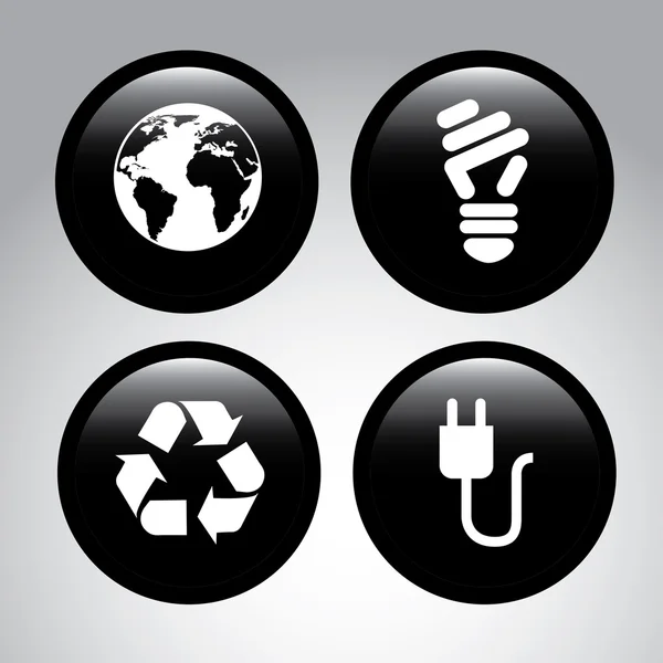 Icônes Eco énergie — Image vectorielle