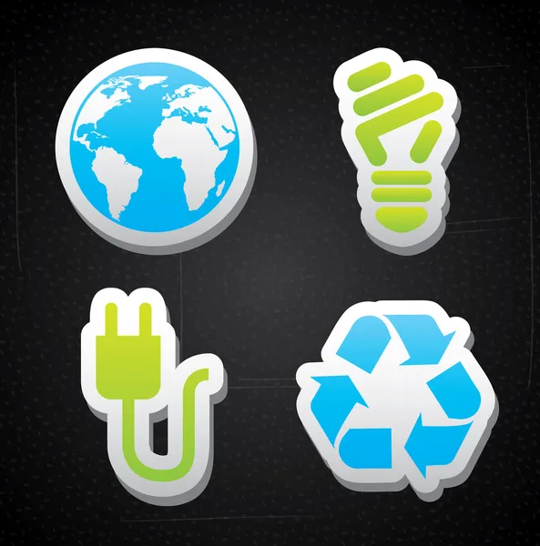 Eco energy icons — Stock Vector