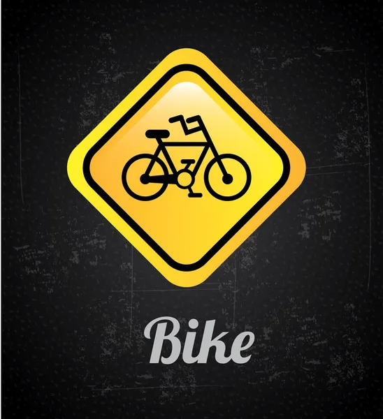 Señal de bicicleta — Vector de stock