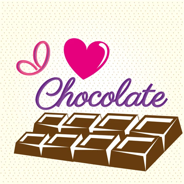 Adoro chocolate. — Vetor de Stock