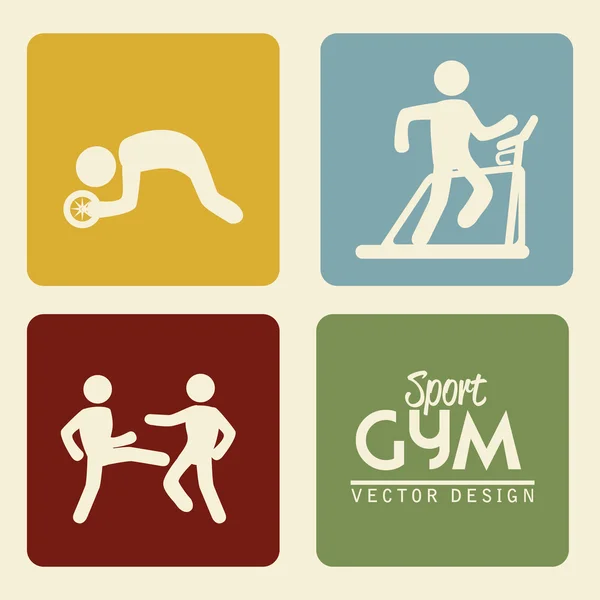 Gym icon — Stock Vector