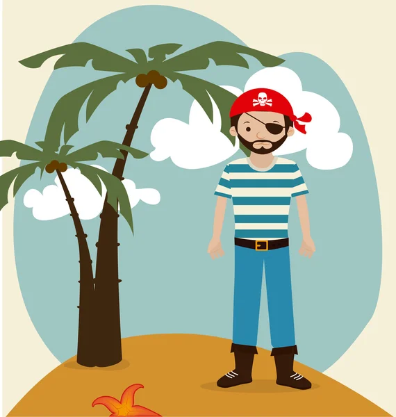 Diseño pirata — Vector de stock