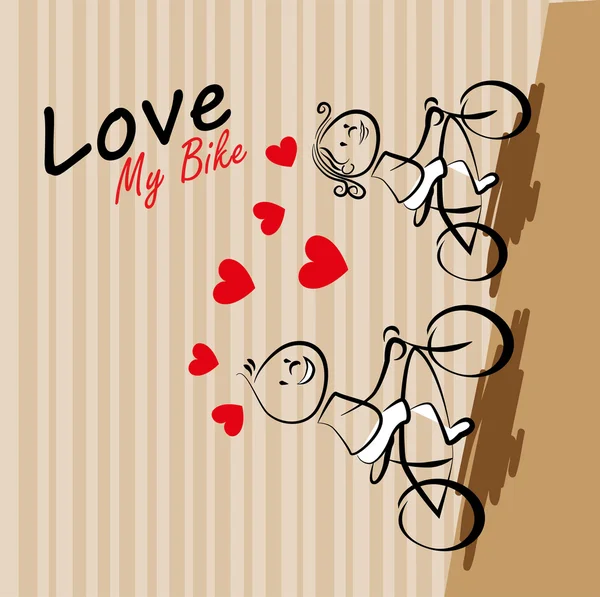 Ich liebe mein Fahrrad — Stockvektor