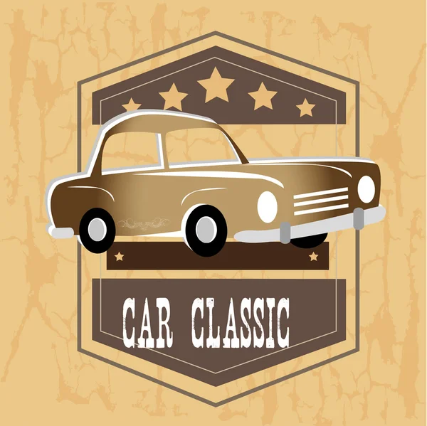 Coche clásico — Vector de stock