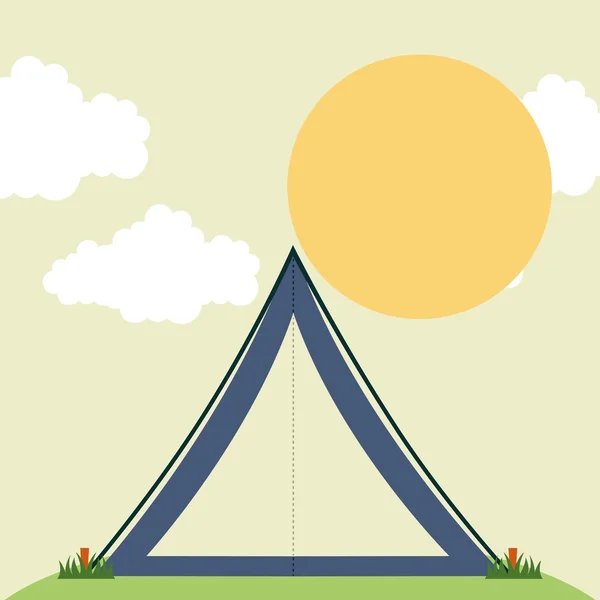 キャンプの設計 — ストックベクタ