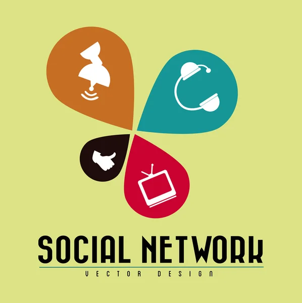 Sociaal netwerk — Stockvector