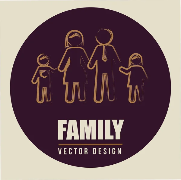 Desenho da família — Vetor de Stock