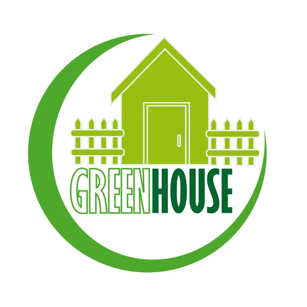 Zöld ház — Stock Vector