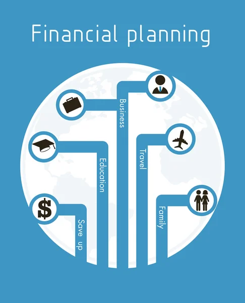 Planificación financiera — Archivo Imágenes Vectoriales