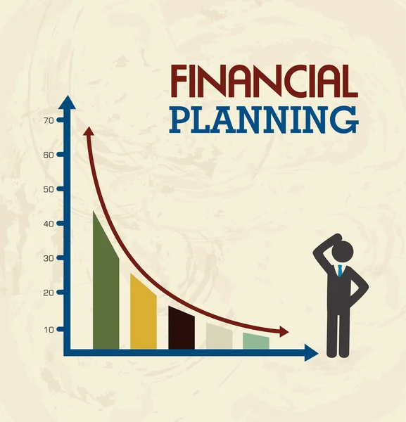 Planificación financiera — Vector de stock