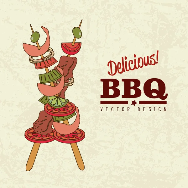 Barbecue design — Vettoriale Stock