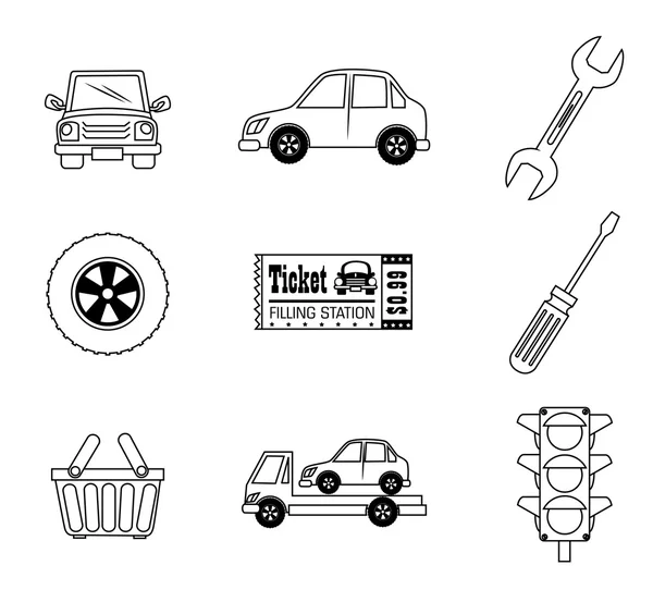 Service de voiture — Image vectorielle