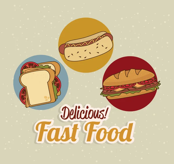 Fast food — Stock Vector